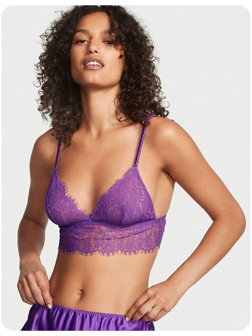 Victoria’s Secret Purple Lace Bra Bralette sz xs